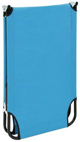 vidaXL Ξαπλώστρα Πτυσσόμενη Τιρκουάζ Μπλε Ατσάλινη