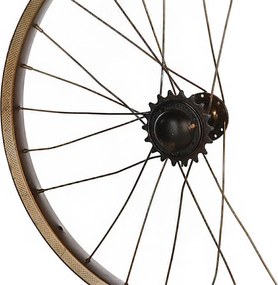EXTREME INTERIOR DESIGN LAMP CYCLE ANTIQUE BROWN GOLD H.64CM 84051