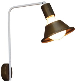 Φωτιστικό Τοίχου Xavier HL-3546-1 77-3960 8x31x36cm 1xE27 60W Bronze-White Homelighting