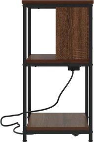 vidaXL Κομοδίνο Καφέ δρυς 38 x 31 x 61 εκ Επεξεργασμένο ξύλο
