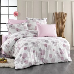 Σεντόνια Υπέρδιπλα (Σετ 220x240) Dimcol Μελίνα 709 White-Lilac