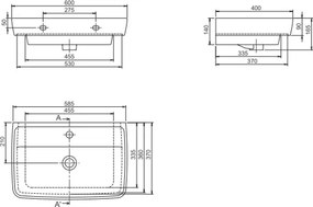 Cerastyle Duru 035100 60x40 - Νιπτήρας μπάνιου