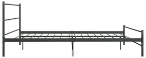 vidaXL Πλαίσιο Κρεβατιού Γκρι 180 x 200 εκ. Μεταλλικό