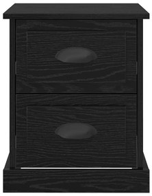 vidaXL Κομοδίνο Μαύρη δρυς 39 x 39 x 47.5 εκ Επεξεργασμένο ξύλο