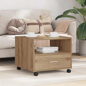 vidaXL Τραπεζάκι σαλονιού with Drawer artisan δρυς 55 x 55 x 45 cm
