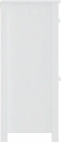 vidaXL Ντουλάπι Μπάνιου BERG Λευκό 40 x 34 x 80 εκ. Μασίφ Ξύλο Πεύκου