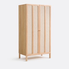 Ντουλάπα με 2 φύλλα και λινή επένδυση, Esmara