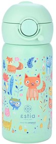 Παγούρι Παιδικό Ισοθερμικό Feline Foliage 01-23461 350ml Multi Estia 350ml Stainless Steel