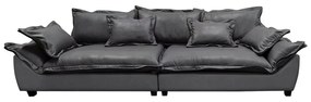 WOODWELL Ε9413,1DARBY Kαναπές Σαλονιού - Καθιστικού 4Θέσιος, Ύφασμα Nabuk Σκούρο Γκρι 319x110x94cm Ε9413,1