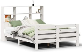 vidaXL Σκελετός Κρεβ. Χωρίς Στρώμα Λευκό 140x190 εκ Μασίφ Πεύκο