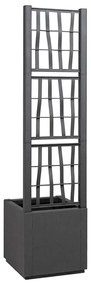 vidaXL Γλάστρα Κήπου Ανθρακί 36 x 36 x 140 εκ. Πολυπροπυλένιο