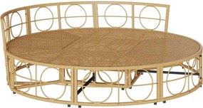 vidaXL Εξωτερική Lounge κρεβάτι χωρίς θόλο Poly Rattan