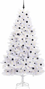 vidaXL Τεχνητό Χριστουγεννιάτικο Δέντρο με Άξονα με βάση Λευκό 270 cm