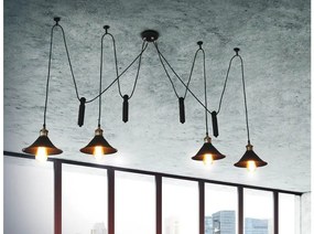 Φωτιστικό κρεμαστό MOVE BALANCE μεταλλικό μαύρο HL-3310-4P Homelighting-77-3233-Μαύρο 77-3233