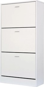 Παπουτσοθήκη Με 3 Ράφια/18 Θέσεων (63x24x120) Spitishop Slimline White