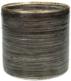 Κηροπήγιο ArteLibre Κορδόνι Καφέ Γυαλί 10x10x11cm