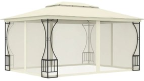 vidaXL Κιόσκι με Δίχτυα Κρεμ 300 x 400 x 265 εκ.