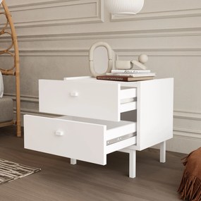 Κομοδίνο Λευκό FLOPOR 47.9x36.8x47
