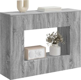 vidaXL Τραπέζι κονσόλας Ριγέ Γκρι Σονομά 101 x 29 x 74 εκ.