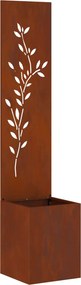 vidaXL Οθόνη Ιδιωτικότητας Κήπου Floral Σκ rusty 32 x 32 x 150 εκ