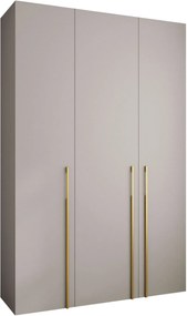 Ντουλάπα Como III 160 Τρίφυλλη-Cashmere - Χρυσό