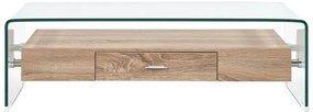 vidaXL Τραπεζάκι Σαλονιού Διάφανο 98 x 45 x 31 εκ. από Ψημένο Γυαλί