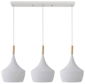 Three-light ceiling lamp Eracile II white metal 84x24x179cm 84x24x36 εκ.