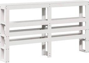 vidaXL Σκελετός Κρεβ. Χωρίς Στρώμα Λευκό 140x190 εκ Μασίφ Πεύκο