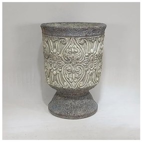 Βάζο Τσιμεντένιο Γκρι-Μπεζ 19x19x26cm 752-20319 Estheti-752-20319-Γκρι 752-20319