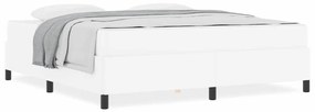vidaXL Σκελετός κρεβατιού με στρώμα Λευκό 180 x 200 cm Τεχνητό δέρμα