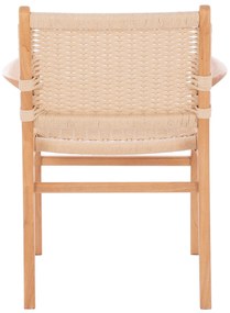 Καρέκλα-Πολυθρόνα IGNACIO Rubberwood και Σχοινί 61x56x83Υεκ. 61x56x83 εκ.