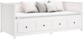 vidaXL Καναπές Κρεβάτι Χωρίς Στρώμα Λευκό 90x190 εκ. Μασίφ Ξύλο Πεύκου