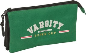 Κασετίνα BlackFit8 Varsity Μαύρο Πράσινο 22 x 12 x 3 cm