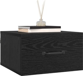 vidaXL Κομοδίνο Μαύρη Οξυά 35 x 35 x 20 εκ Επεξεργασμένο Ξύλο