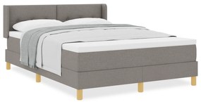 vidaXL Κρεβάτι Box Spring με Στρώμα σε Ταπέ, 140 x 190 εκ., Ύφασμα