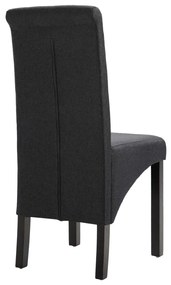 Καρέκλες Τραπεζαρίας 6 τεμ. Σκούρο Γκρι Υφασμάτινες - Γκρι