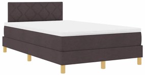 vidaXL Κρεβάτι box spring με στρώμα με στρώμα Σκούρο καφέ Σκούρο καφέ