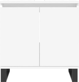 vidaXL Ντουλάπι Μπάνιου Λευκό 58 x 33 x 60 εκ. από Επεξεργασμένο Ξύλο