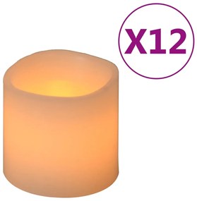 vidaXL Κεριά LED Ηλεκτρ. 12 τεμ. Θερμό Λευκό