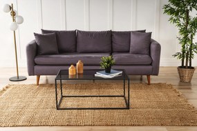 Coffee Table Lizbon - Smoked Glass Black