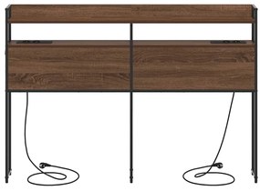 vidaXL Κεφαλάρι Αποθήκης με ράφι Καφέ δρυς 140 cm Επεξεργασμένο ξύλο