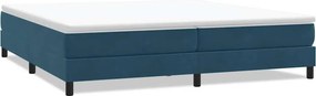 vidaXL Box Spring Κρεβάτι χωρίς στρώμα Σκούρο μπλε 200x220cm Βελούδινο