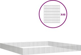 vidaXL Περίφραξη Ζώων Ελεύθερης Βοσκής 48 Πάνελ 54x60 εκ. Γαλβ. Σίδερο