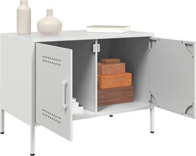 vidaXL Έπιπλα Τηλεόρασης 2 τεμ. Λευκό 68x39x50,5 εκ. από Χάλυβα