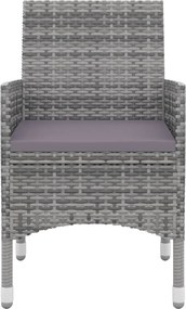 vidaXL Σετ Τραπεζαρίας Κήπου 9 τεμ. Συνθ. Ρατάν/Γυαλί με Μαξιλάρια