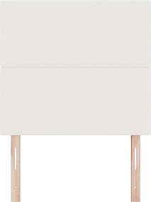 vidaXL Κεφαλάρι με κεφαλάρι Κρεμ 80 cm Τεχνητό Δέρμα