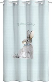 Κουρτίνα Παιδική Soft-Touch Lapin Blue Saint Clair 160x240 cm 160x240cm Πολυέστερ