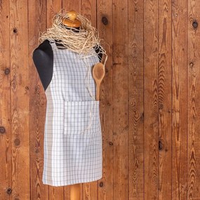 Ποδιά Κουζίνας Pepper Check Mocca Melinen 60x75cm 100% Cotton