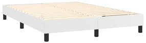 vidaXL Πλαίσιο Κρεβατιού Λευκό 140x190 εκ. από Συνθετικό Δέρμα