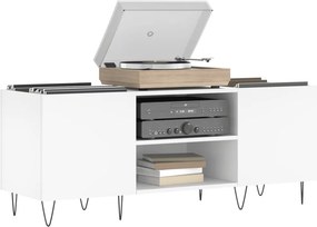 vidaXL Δισκοθήκη Λευκή 121 x 38 x 48 εκ. Επεξεργασμένο Ξύλο